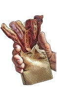 A bacon bouquet. Picture from The Wall Street Journal.